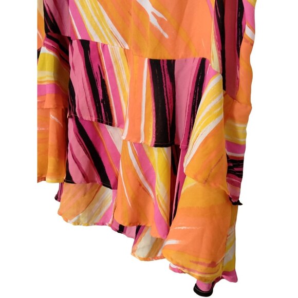 Ashley Stewart Plus Size 22/24 Multicolor Layered Ruffle Sleeveless Top - Picture 5 of 9